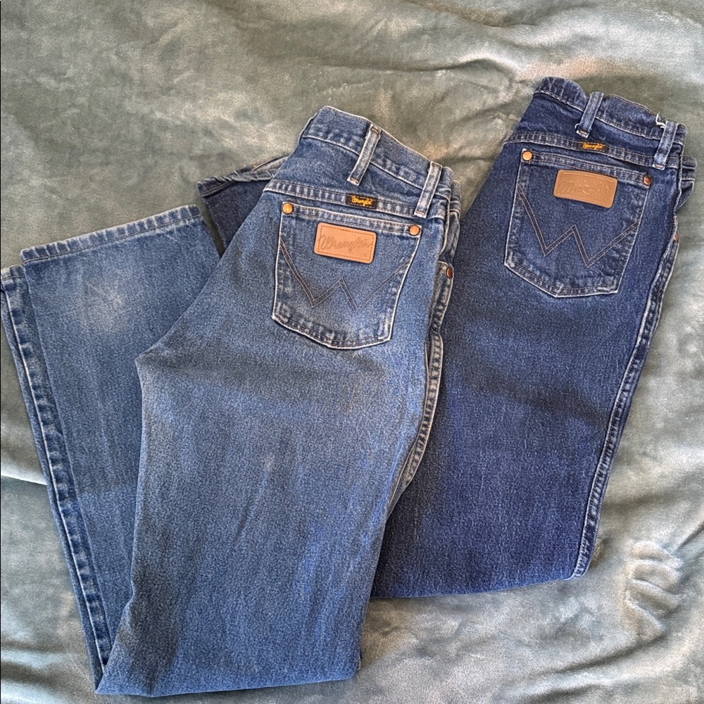 Lot of Two Wrangler Straight Leg Jeans